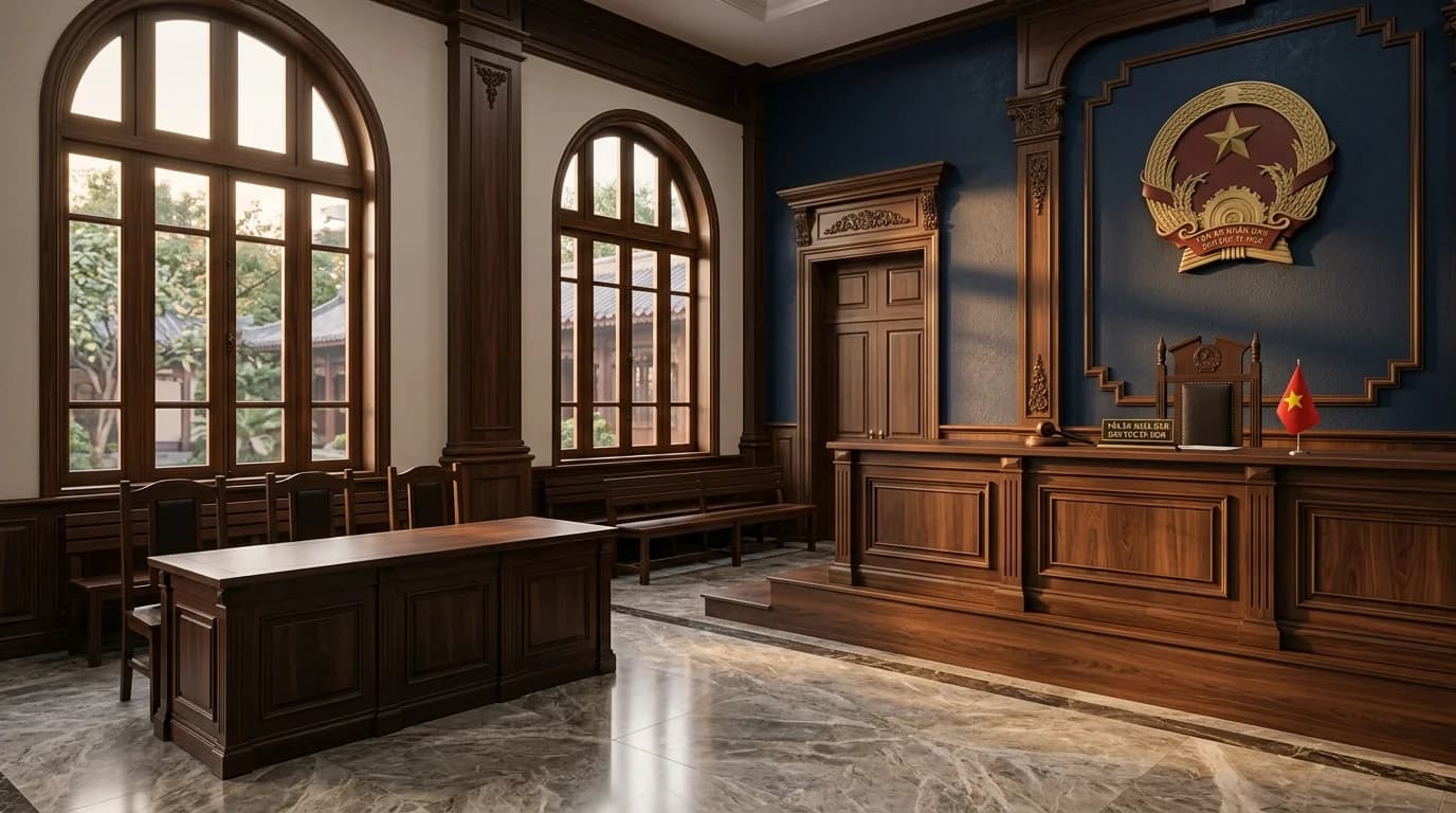Vietnamese courtroom interior