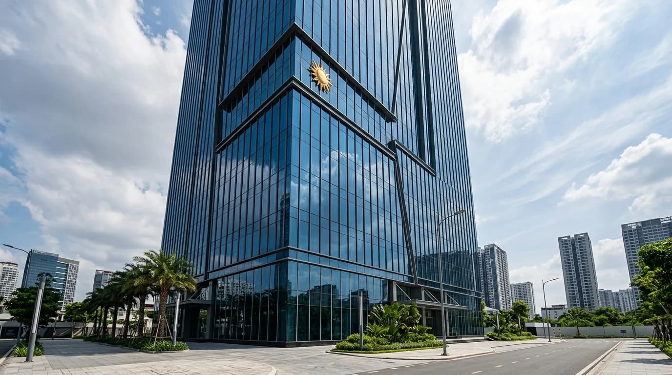 Modern corporate office building HCMC